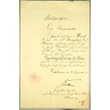 Kaiserliche Marine: Dienstauszeichnung II. Kl. für Feuerwerker, 1912 - mit Signatur Otto Bechtel