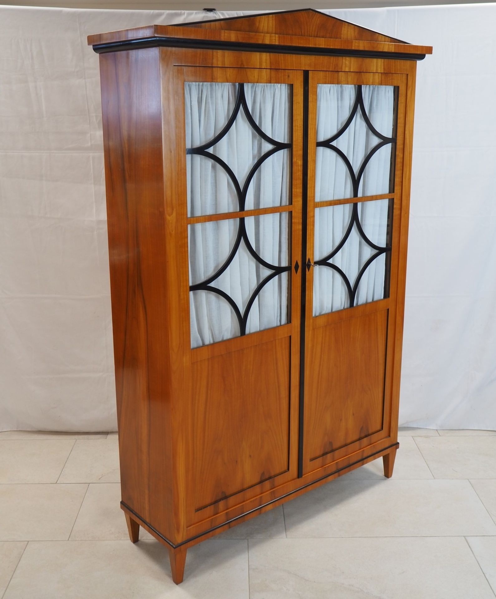 Biedermeier display cabinet, glazed doors.