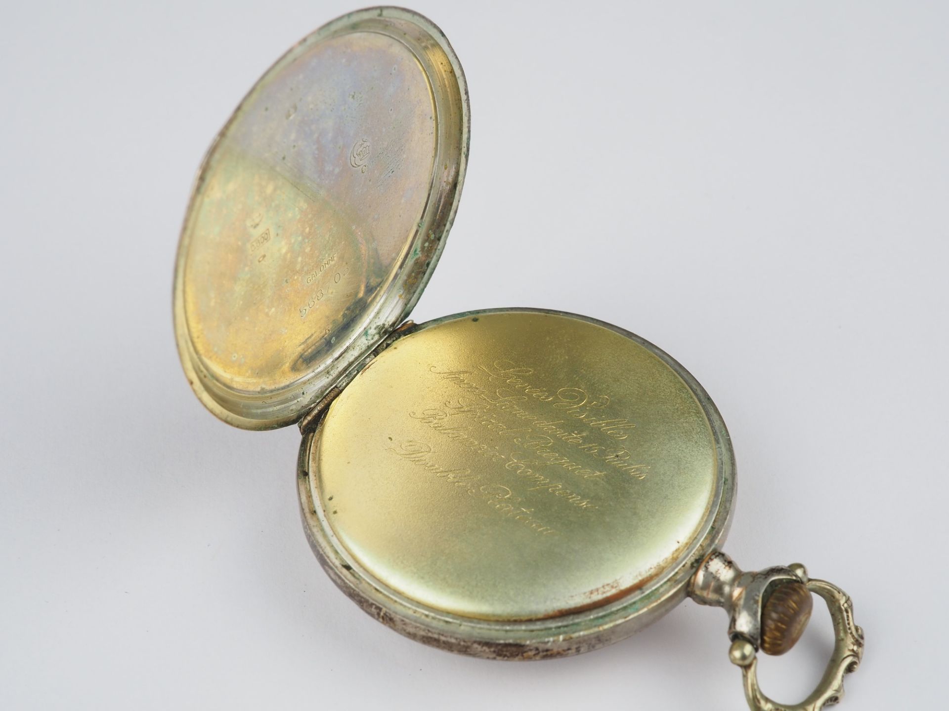 Swiss Open Face pocket watch by R. Vogt & Co., silver case, circa 1930 - Image 2 of 3