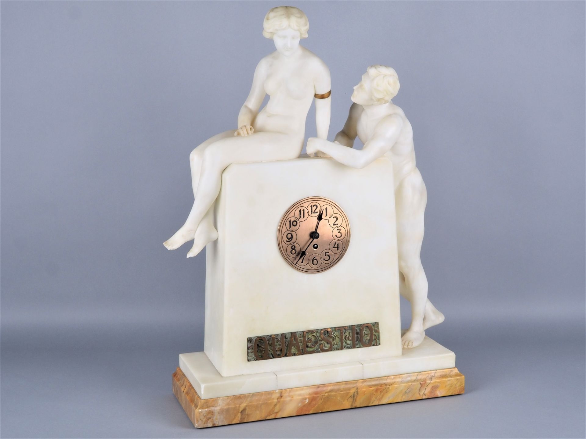 Large art nouveau "figure clock" around 1899