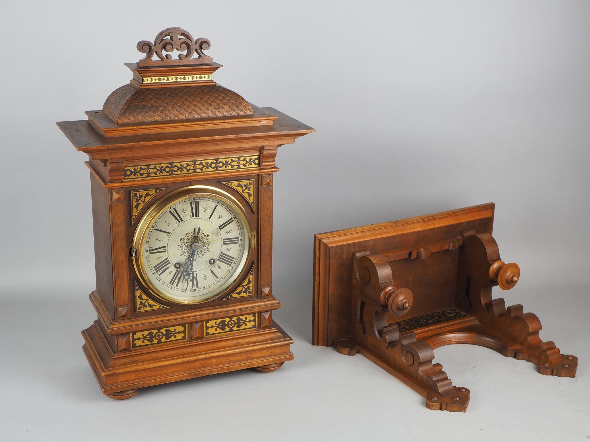 Lorenz Furtwängler & Söhne (LSF), mantel clock with console, c. 1880