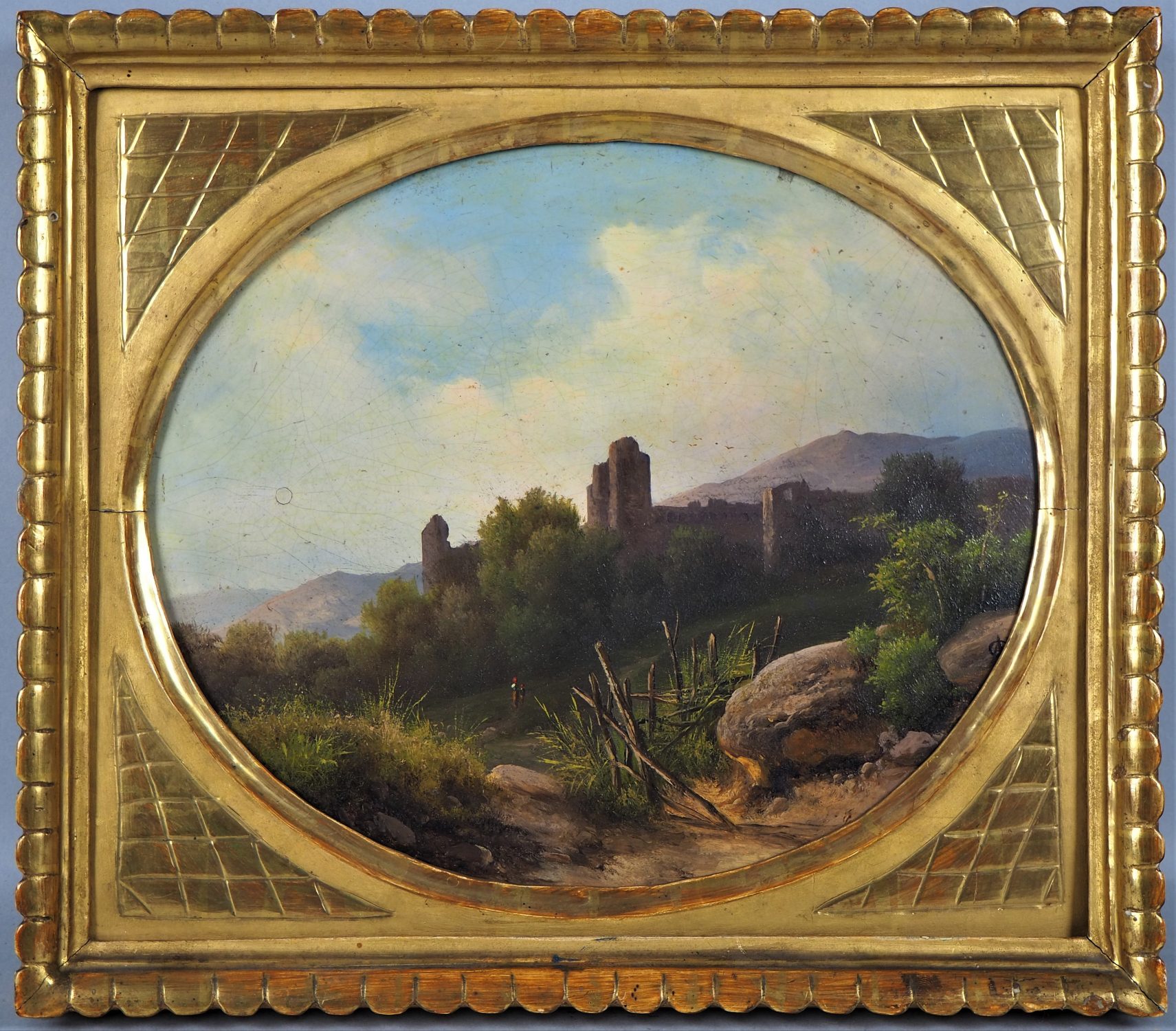 Oil painting, Casentino, end of the 19th century.