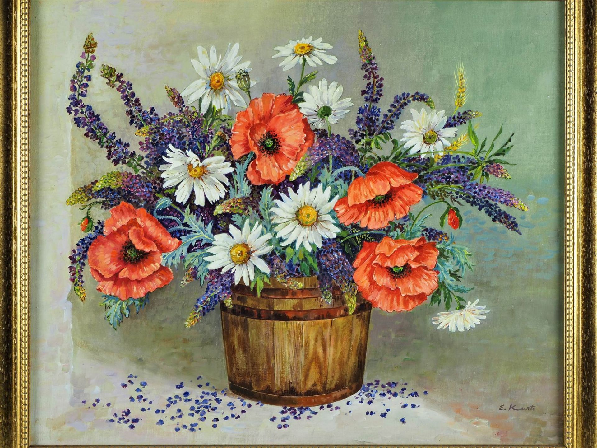 Eduard Kurti - Still life of flowers - Image 2 of 4