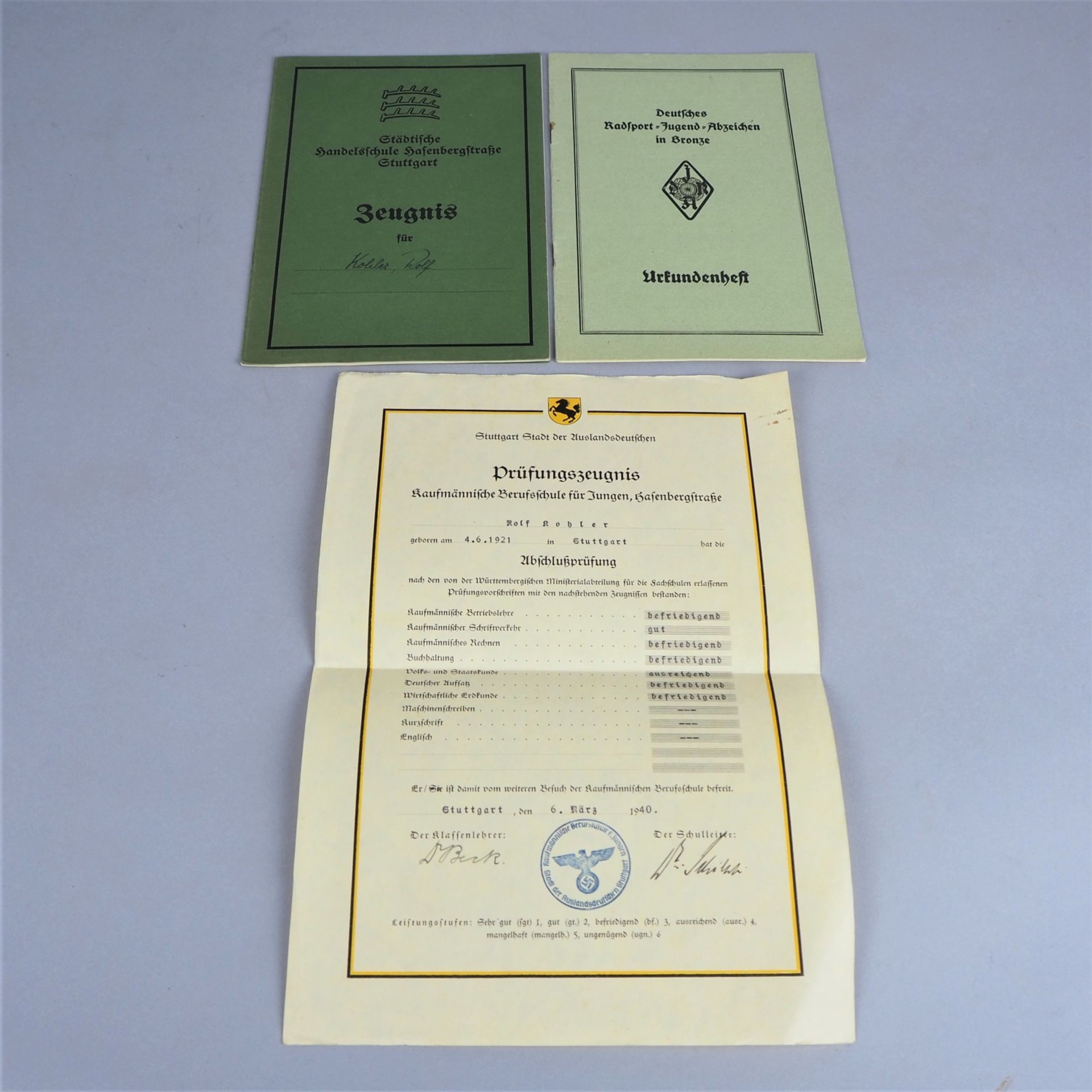 German Reich: mixed lot of identity cards & documents, belonging together - Image 3 of 8