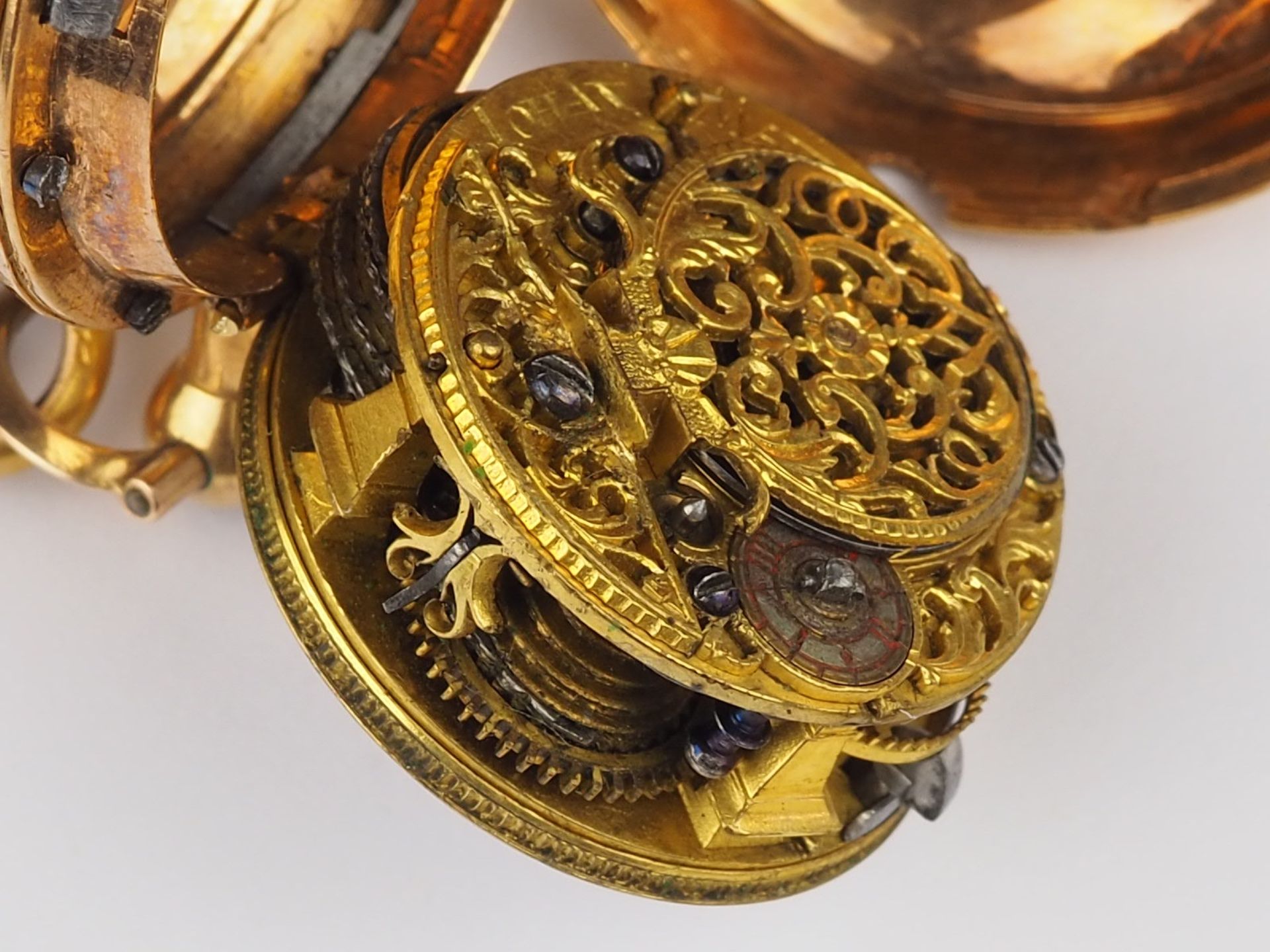 Rare small spindle pocket watch, mid-18th century. - Image 2 of 4