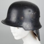 Drittes Reich: Feuerlöschpolizei Stahlhelm mit Nackenschutz