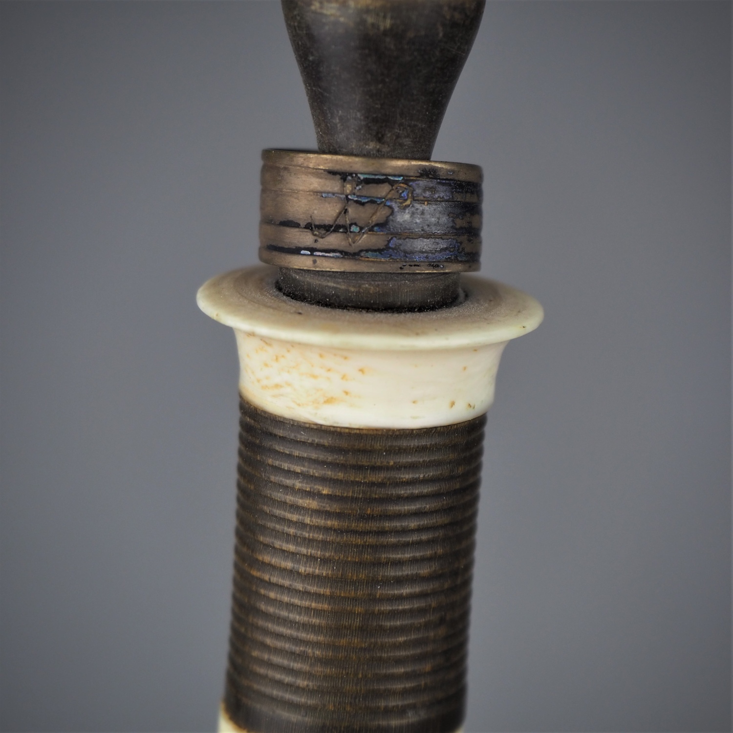 Tobacco pipe Ulmer Kloben / Bag pipe, early 19th century. - Image 4 of 5