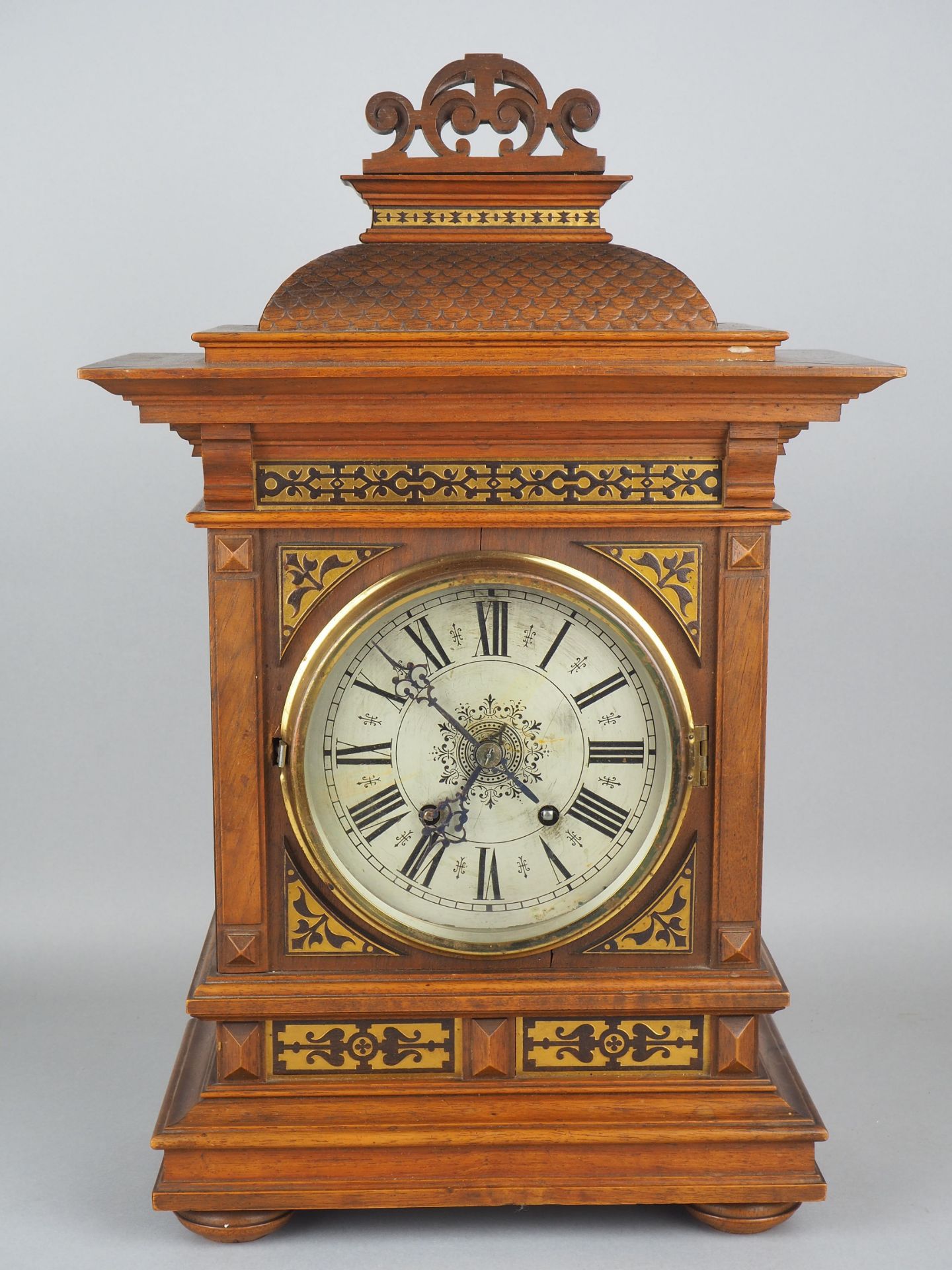 Lorenz Furtwängler & Söhne (LSF), mantel clock with console, c. 1880 - Image 2 of 7