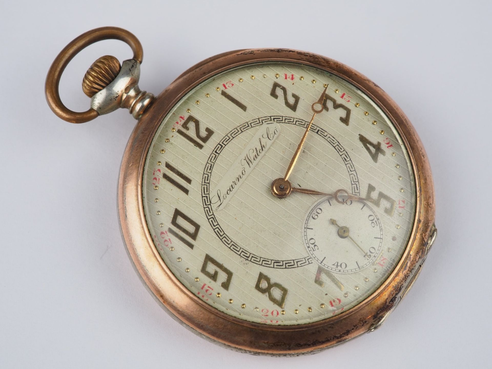 Schweizer Lépine Art-Déco Taschenuhr von Locarno Watch Co, Silbergehäuse, 1920er