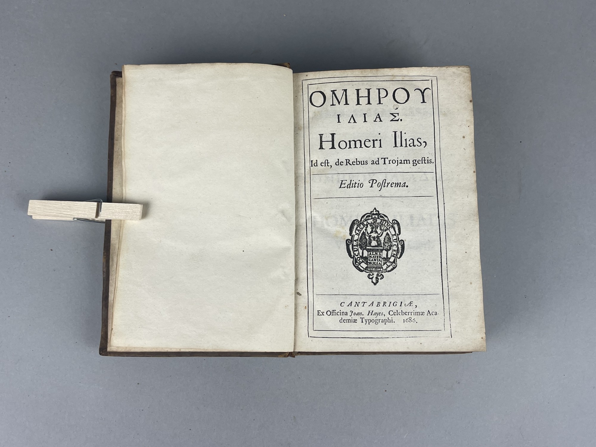 Homer, Homerou Iliad. Homeri Iliad, Id Est De Rebus Ad Trojam Gestis, 1686 - Image 2 of 6