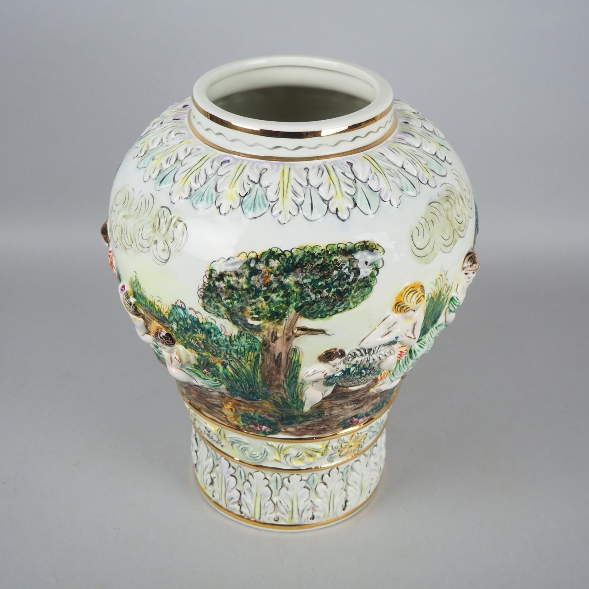 Capodimonte, large vase, 20th c. - Image 3 of 4