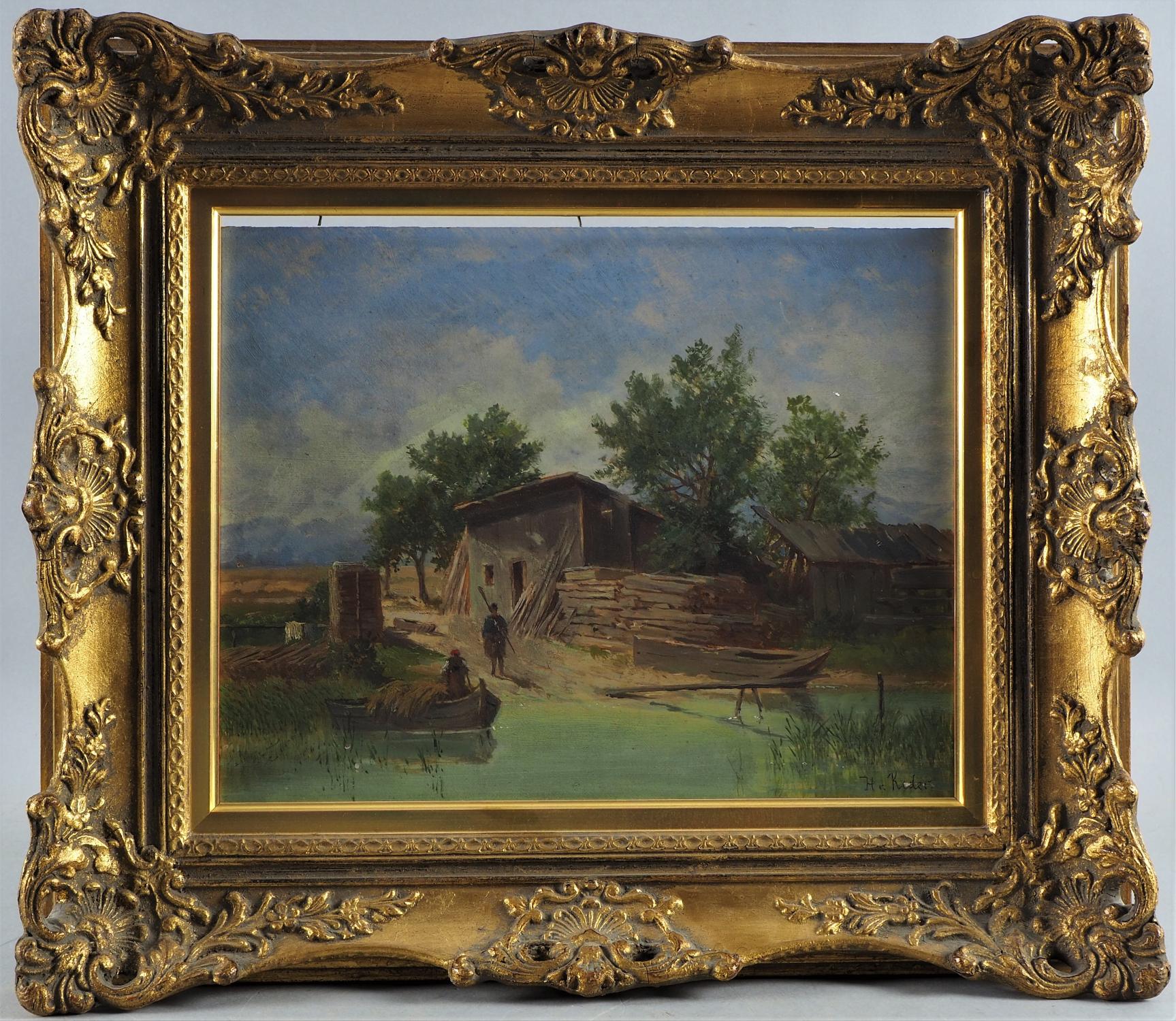Heinrich von Reder (1824, Mellrichstadt -1909, Munich) - River Landscape 