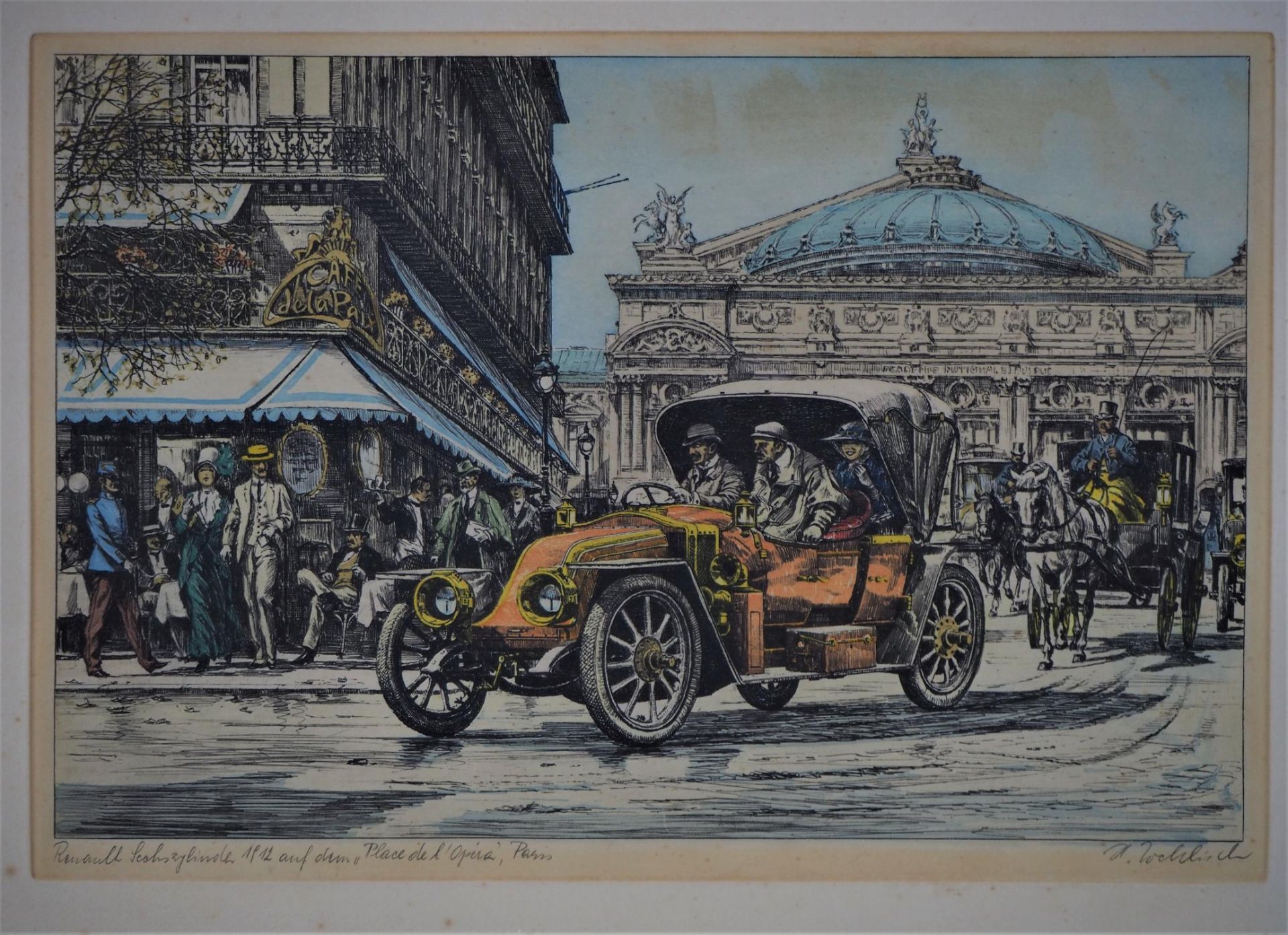 Heinz Welisch, two copperplate Renault, early 20th c. - Image 3 of 9