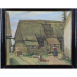 Anton Baur (1880, Biberach -1968, Munich) - Farmhouse 