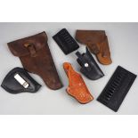 Konvolut Leder Pistolenholster & Munitionsgürtel - 7 St.