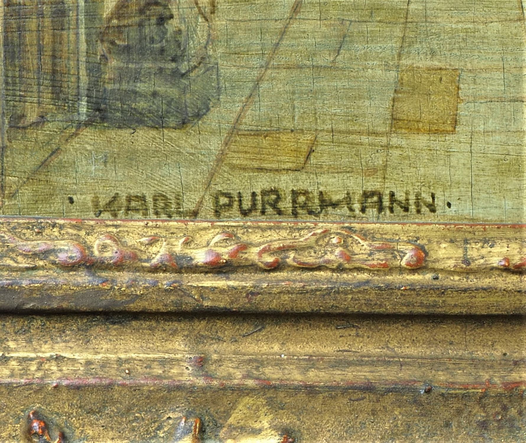 Karl Purmann (Speyer 1877 - 1966 Stuttgart), side aisle of the Frauenkirche in Munich. - Image 3 of 5