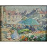 Gennaro Befani (1866, Neapel - 1949, Bagneux) - Blumenmarkt, Ende 19. Jh.