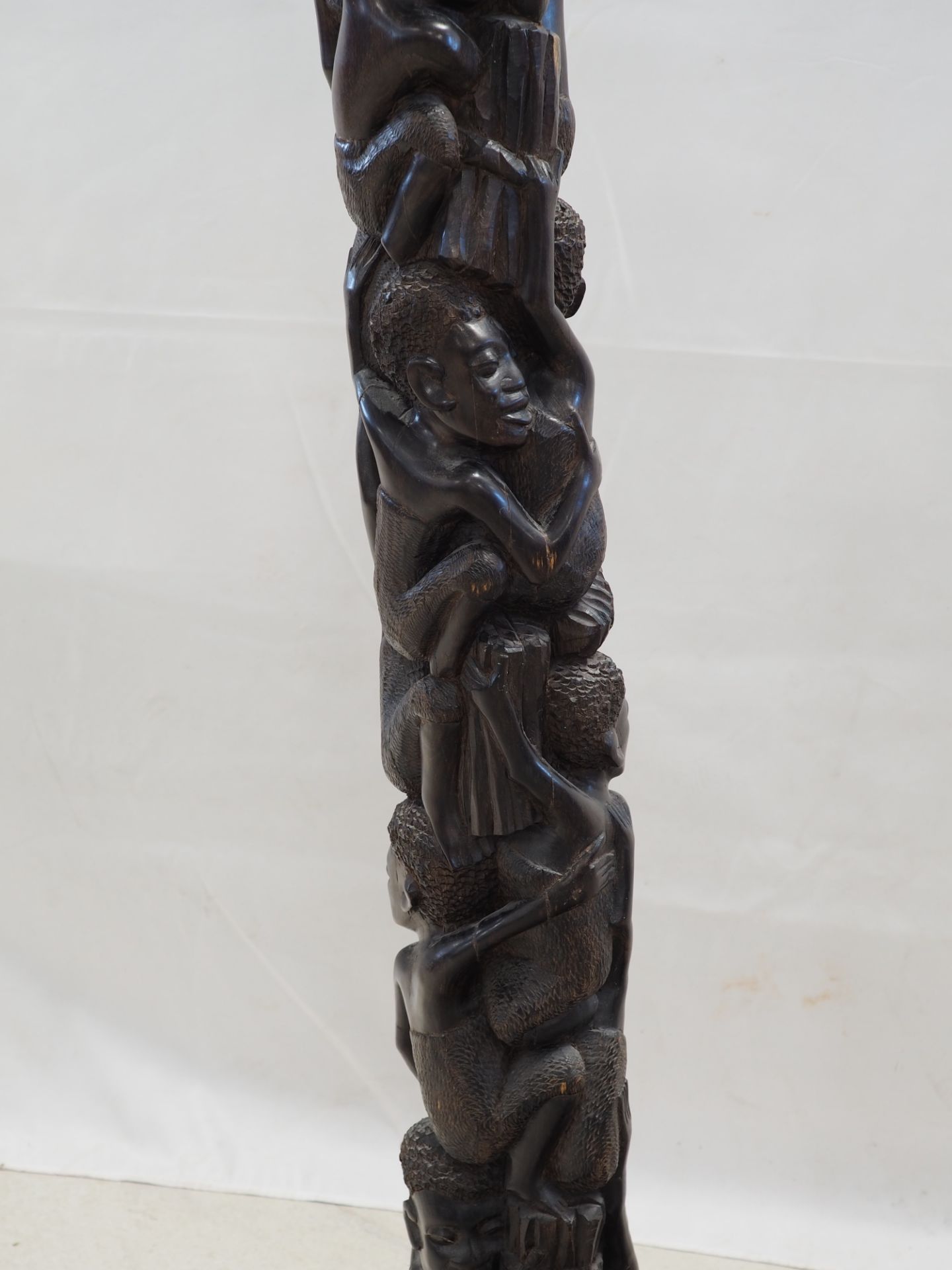 Makonde, African ebony tree of life, 20th c. - Image 3 of 4