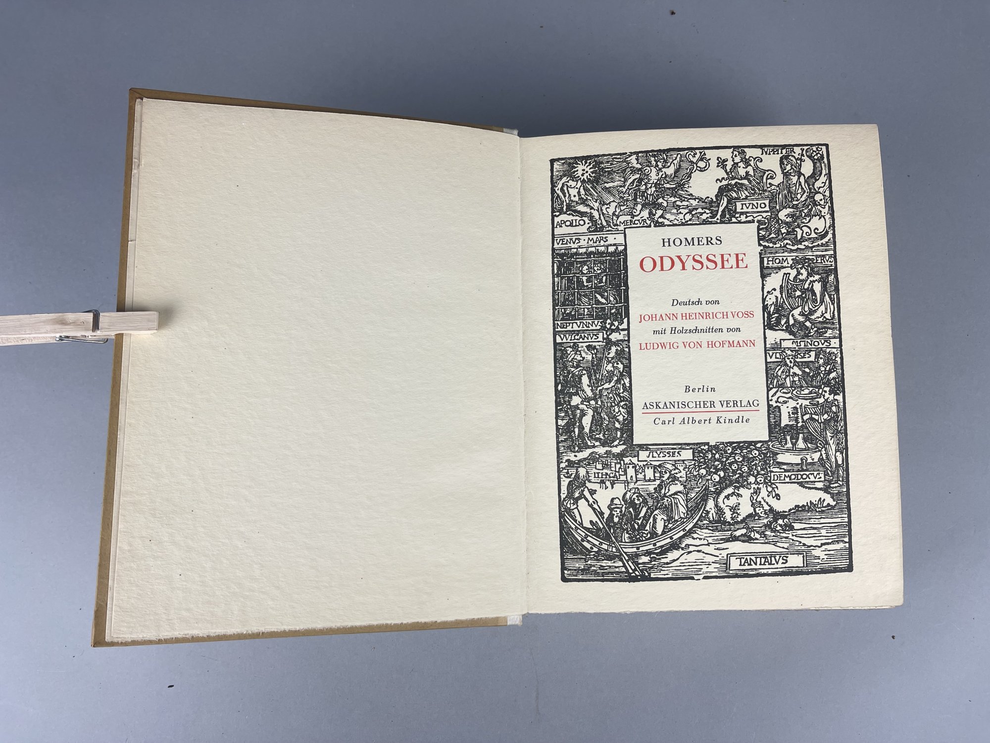 Homer, Odysee, German by Johann Heinrich Voss, ca. 1920/1930. - Image 4 of 9