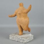 Terrakotta Tischfigur "Fat lady", 20. Jh.