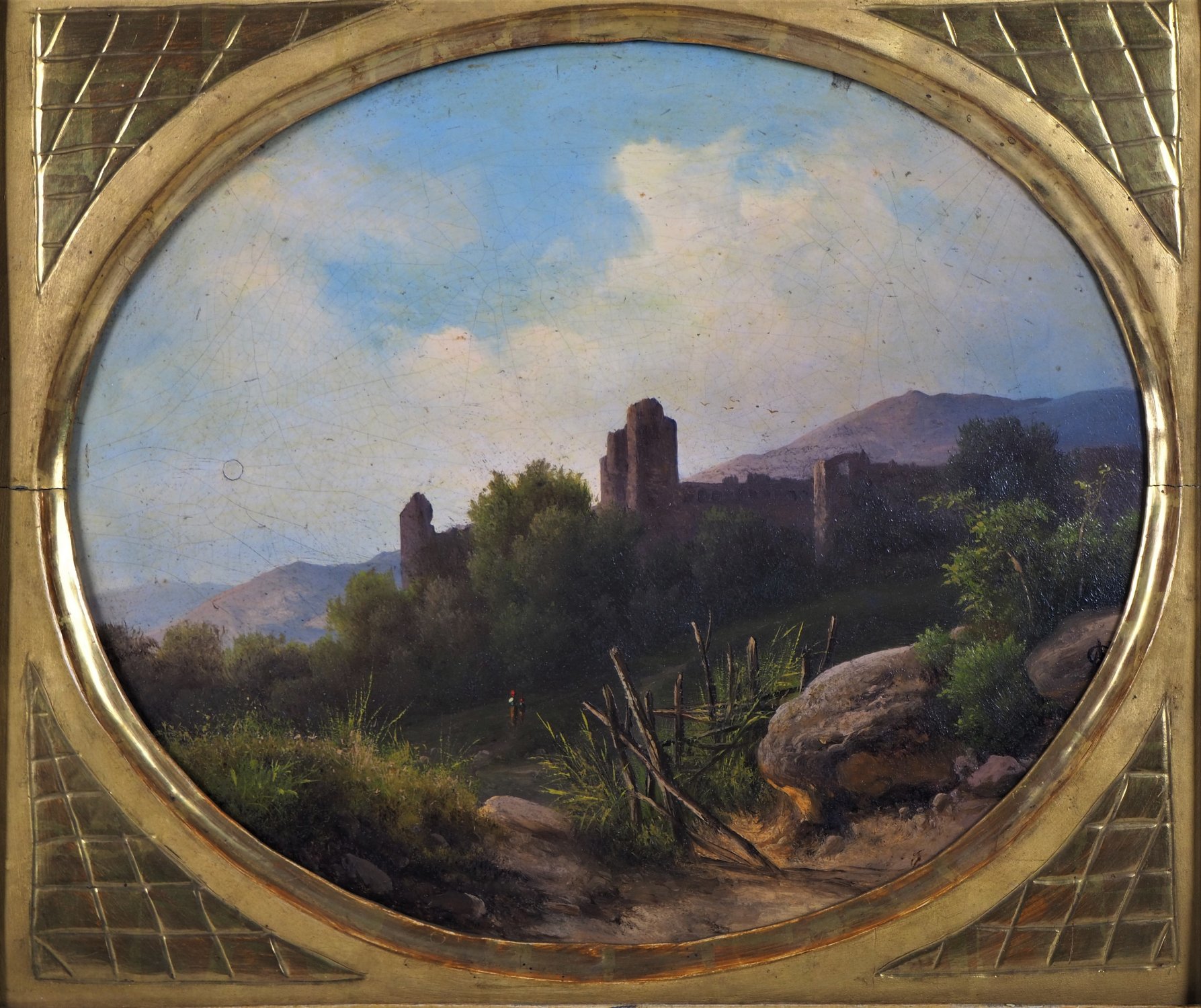 Oil painting, Casentino, end of the 19th century. - Image 2 of 4