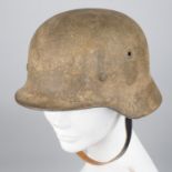 Wehrmacht, Stahlhelm M-40 Rautarn mit orig. Futter