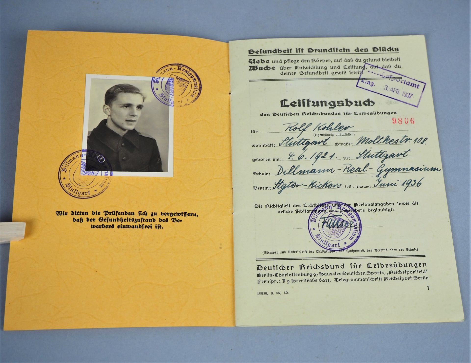 German Reich: mixed lot of identity cards & documents, belonging together - Image 4 of 8