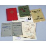 Konvolut Ausweise und Schriften, mit Wehrmacht-Führerschein (Brüssel)