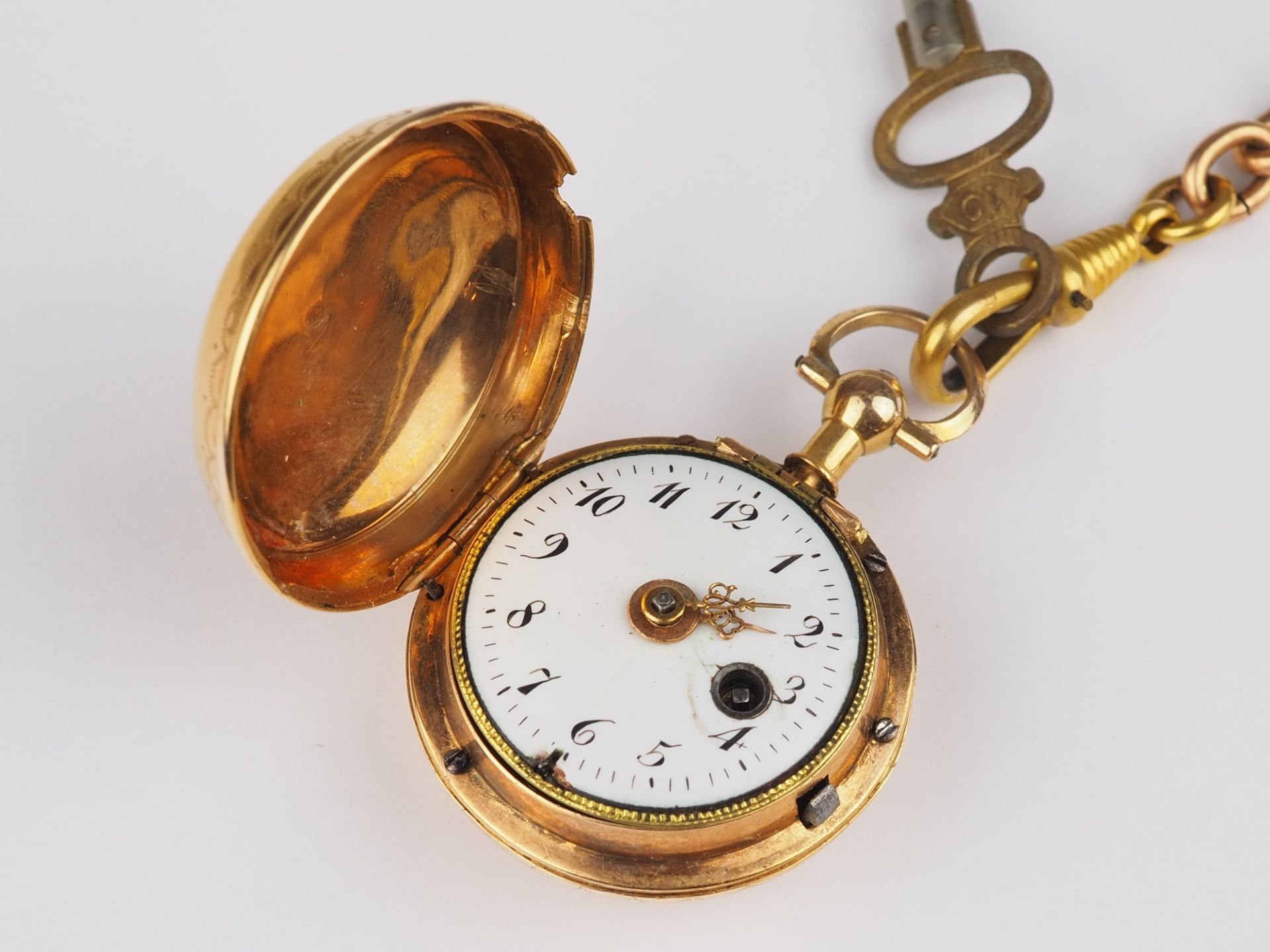 Rare small spindle pocket watch, mid-18th century.