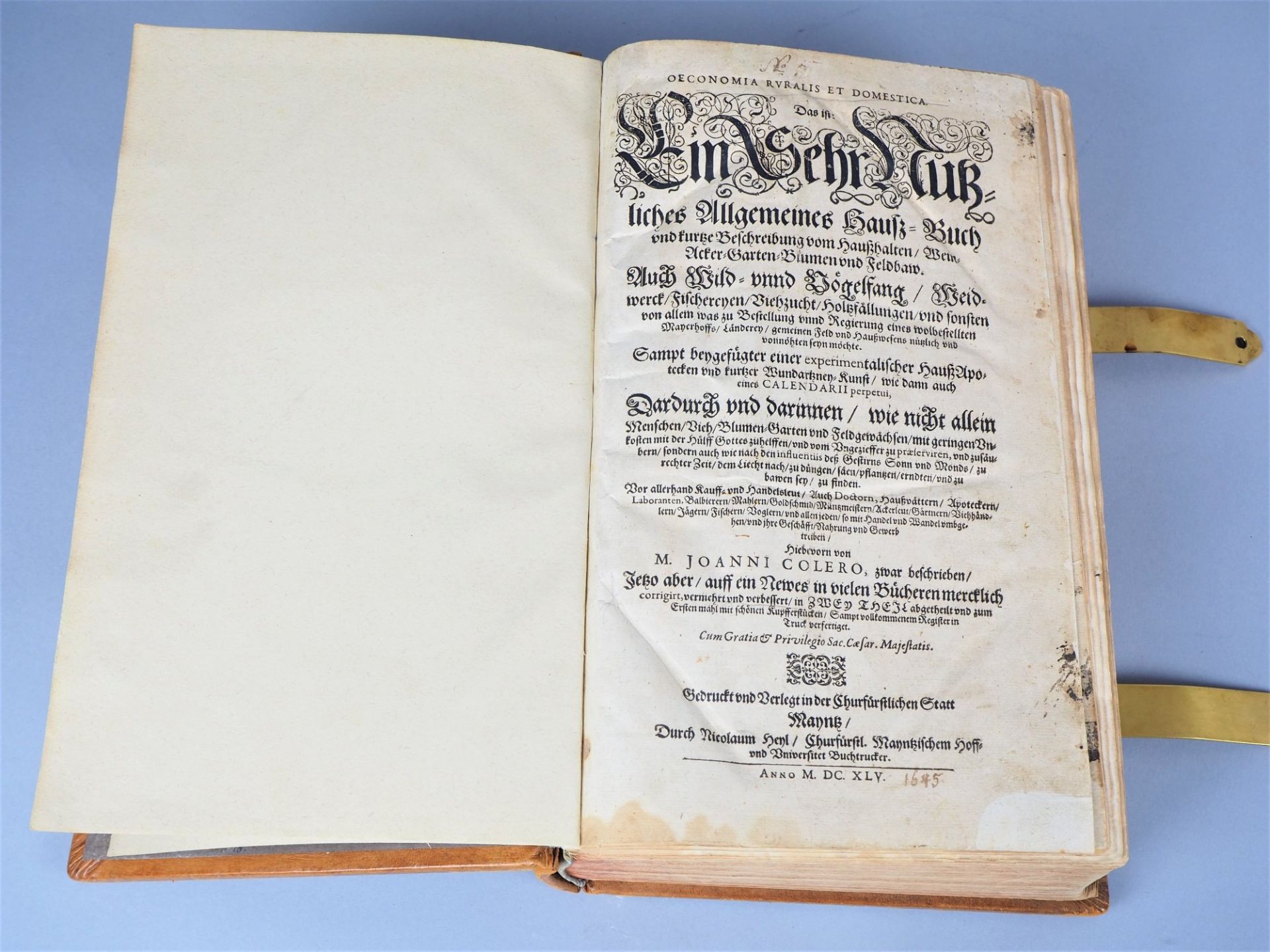 Johann Coler, Ein sehr nützliches allgemeines Hausbuch, 1645 - Bild 5 aus 5