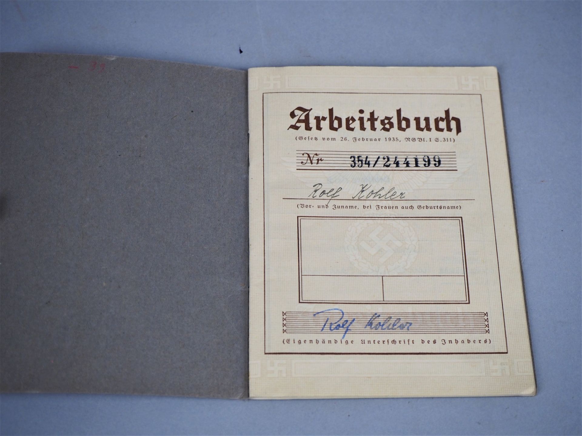 German Reich: mixed lot of identity cards & documents, belonging together - Image 6 of 8