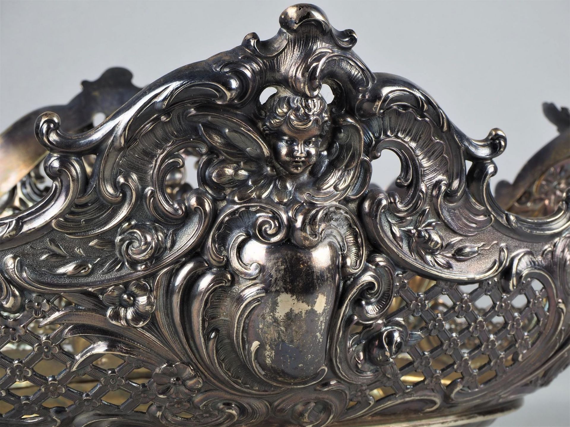 Bruckmann & Söhne, Große Silber Jardiniere, Neobarock um 1880 - Bild 4 aus 6