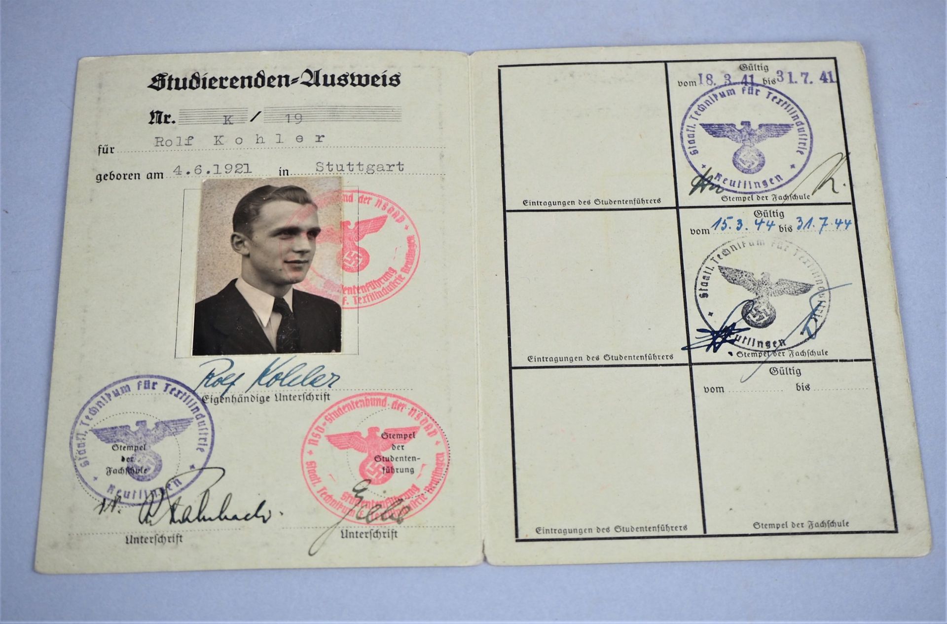 German Reich: mixed lot of identity cards & documents, belonging together - Image 8 of 8