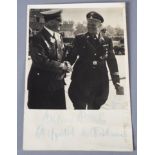 Autogrammkarte von SS-Gruppenführer Hans Baur 1938, Chefpilot von Adolf Hitler
