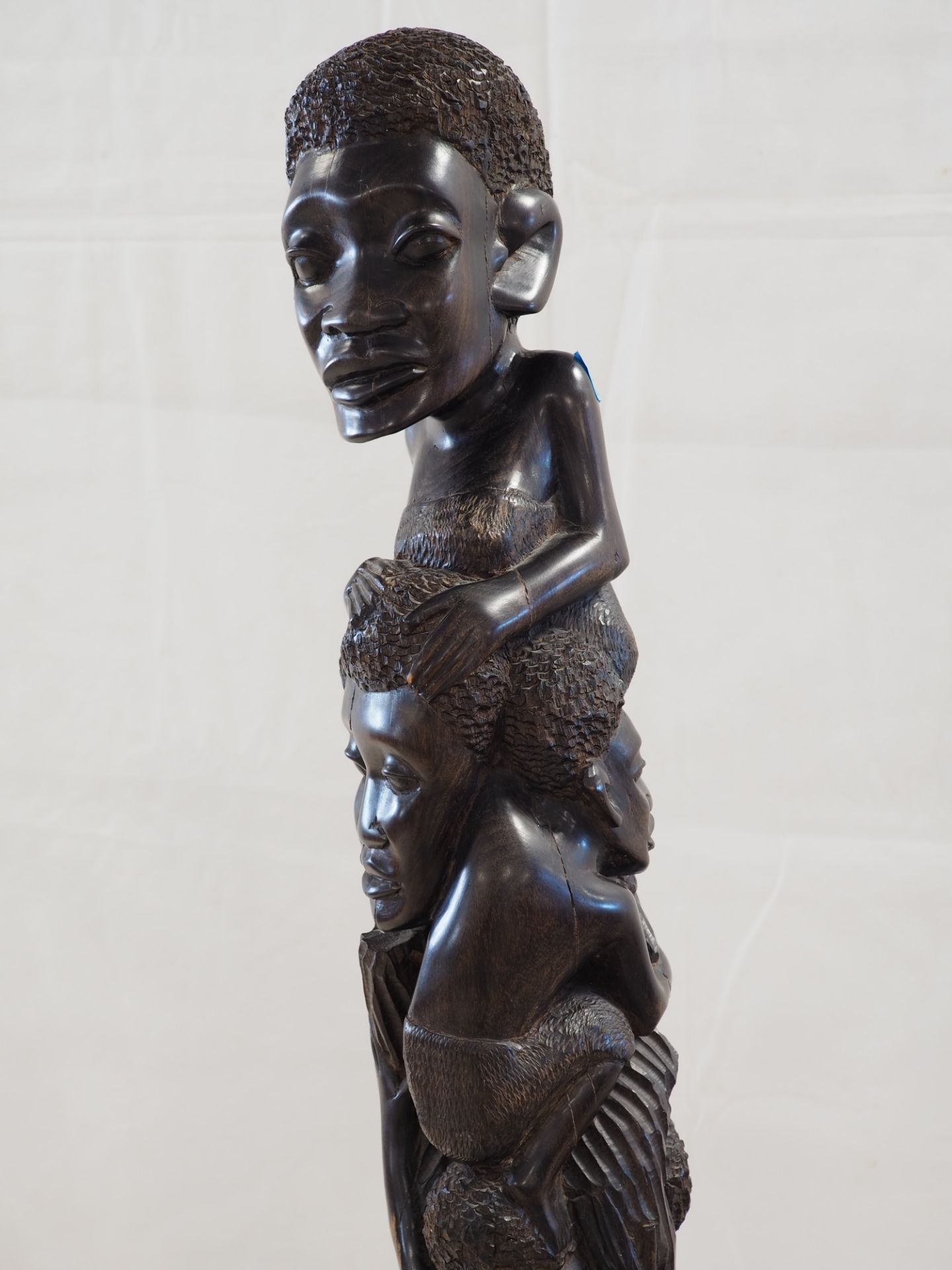 Makonde, African ebony tree of life, 20th c. - Image 2 of 4