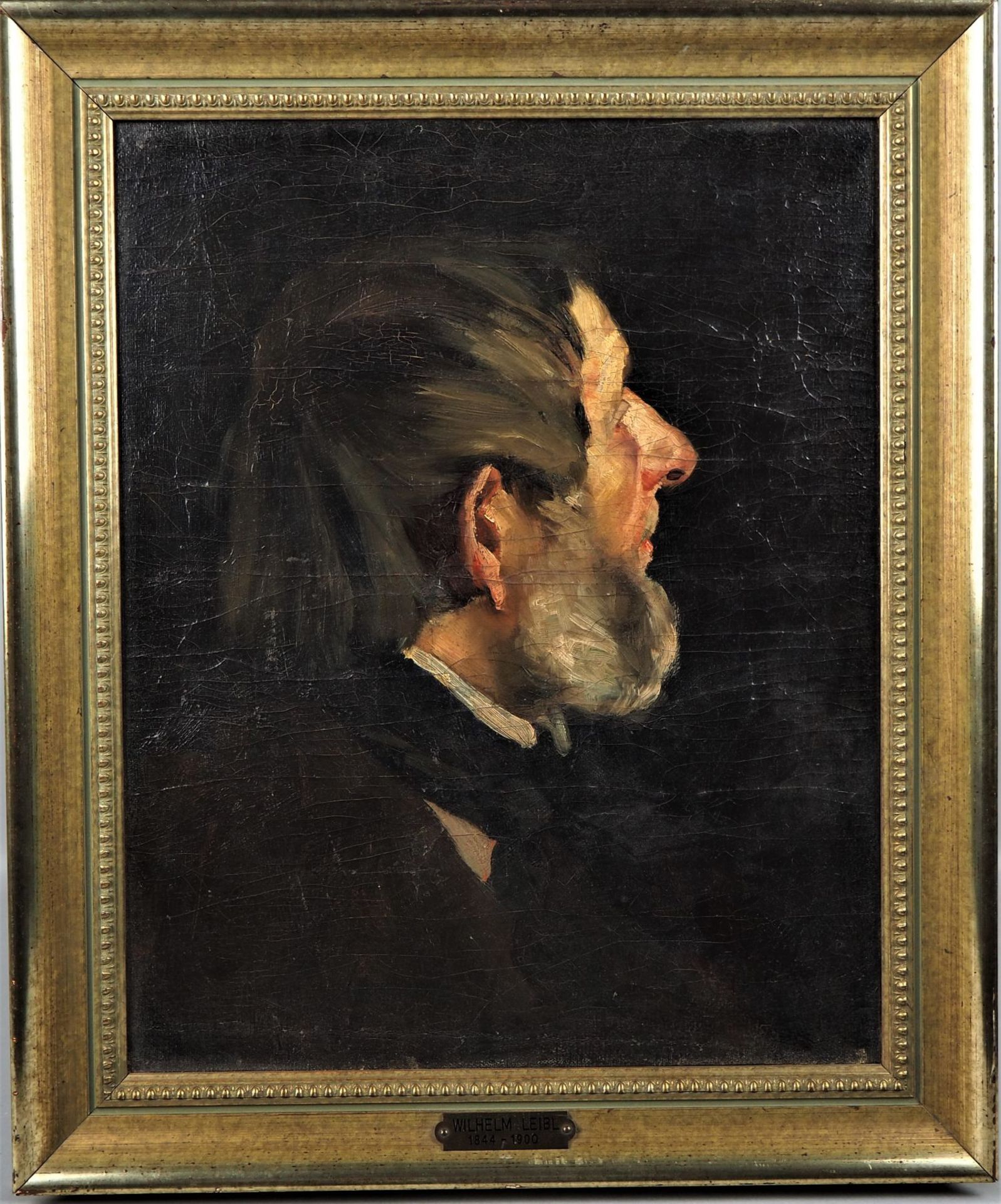 Wilhelm Leibl (1844-1900), Lost profile, 2nd half of the 19th century.