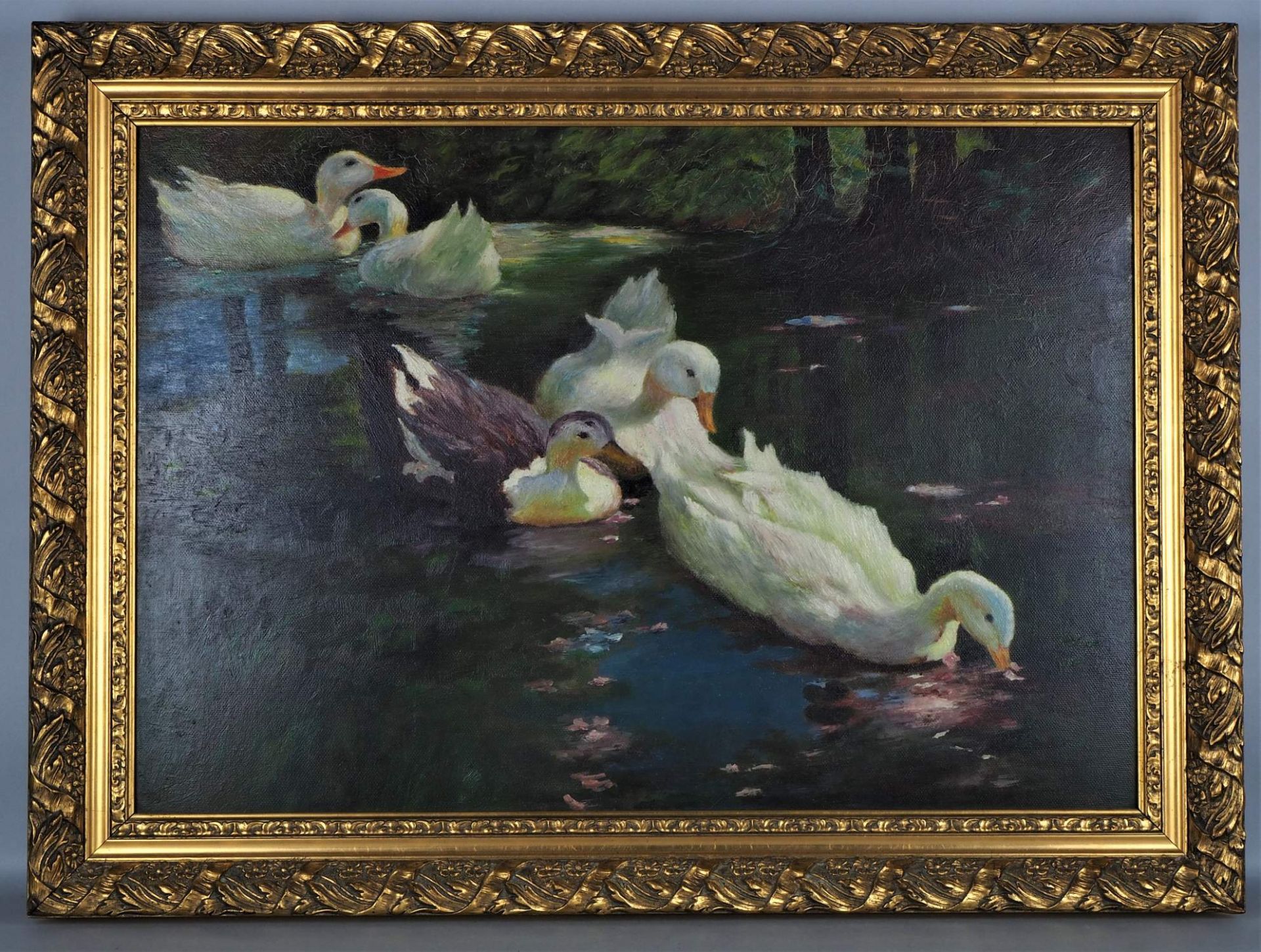 Willy Tietien 1881-1950, Enten am Teich, 1924