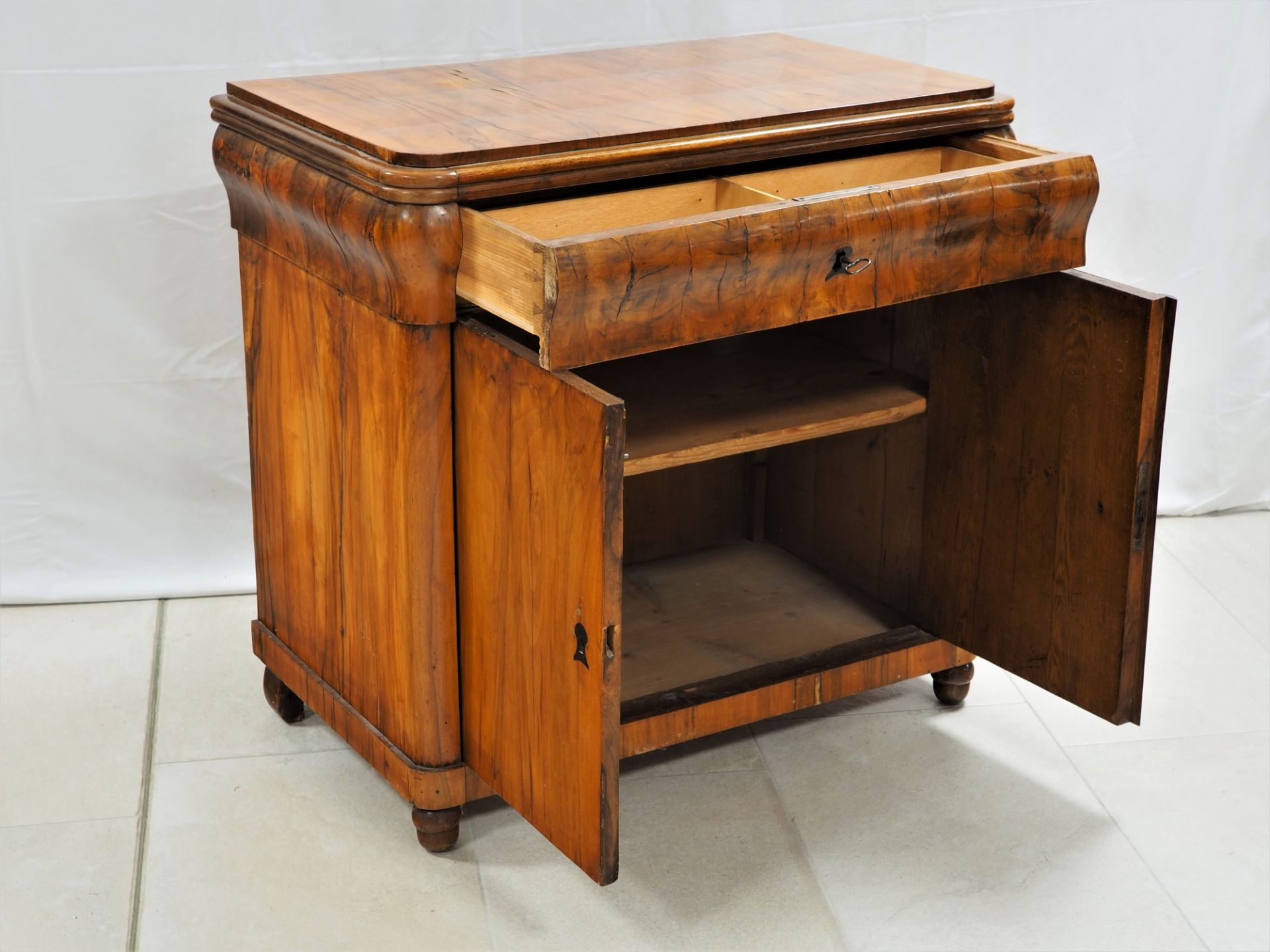 Biedermeier half cupboard around 1840 - Image 2 of 3