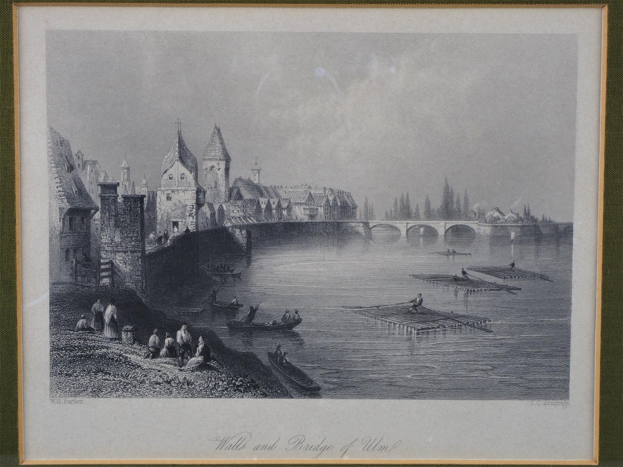 Mix of engravings with city views, mid-19th century.  - Image 6 of 6