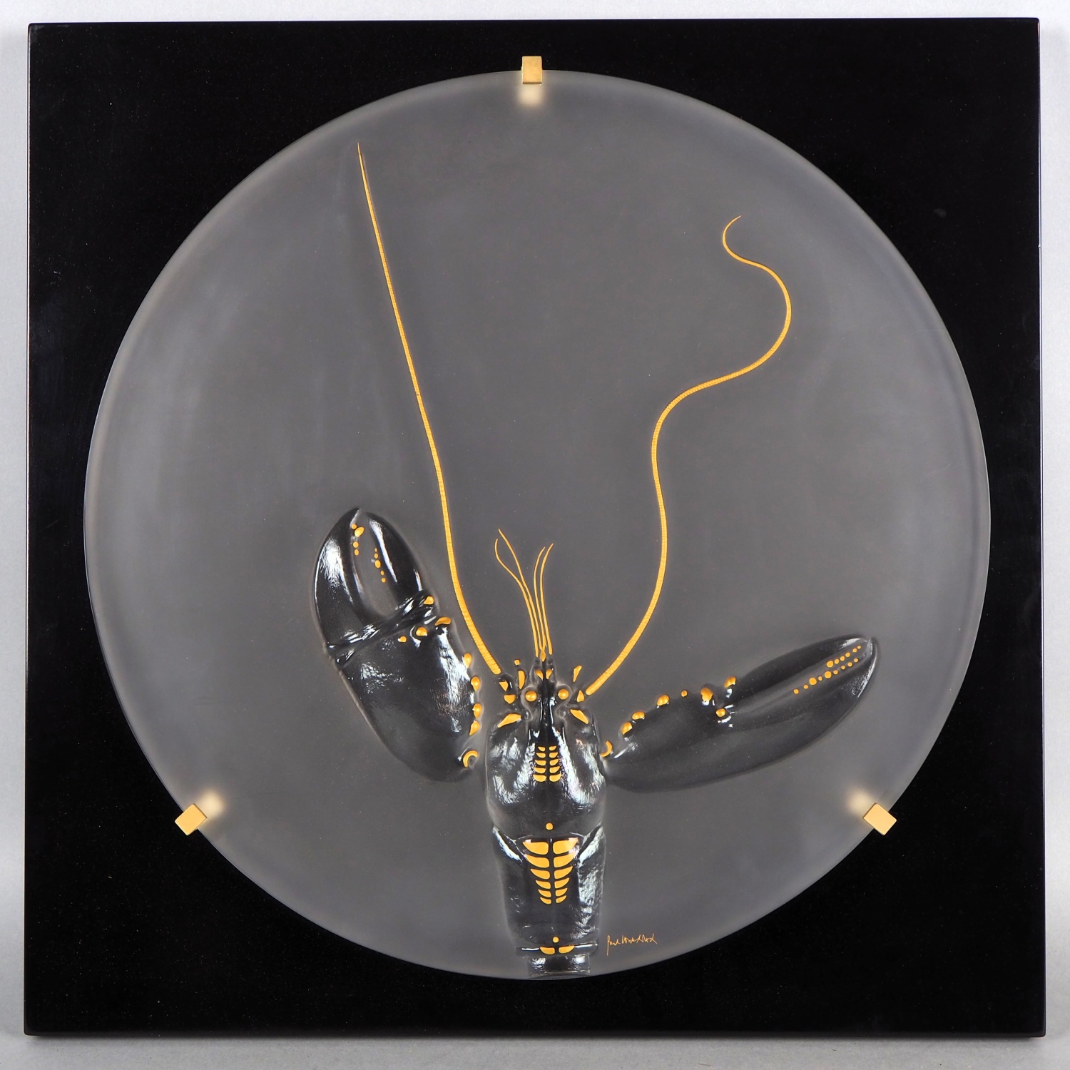 Rosenthal annual object in glass 1983 "Lobster" Nr. 6/1000, by Paul Wunderlich.