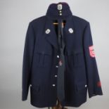 Feuerwehr Uniform mit Schaftmütze, 1960er