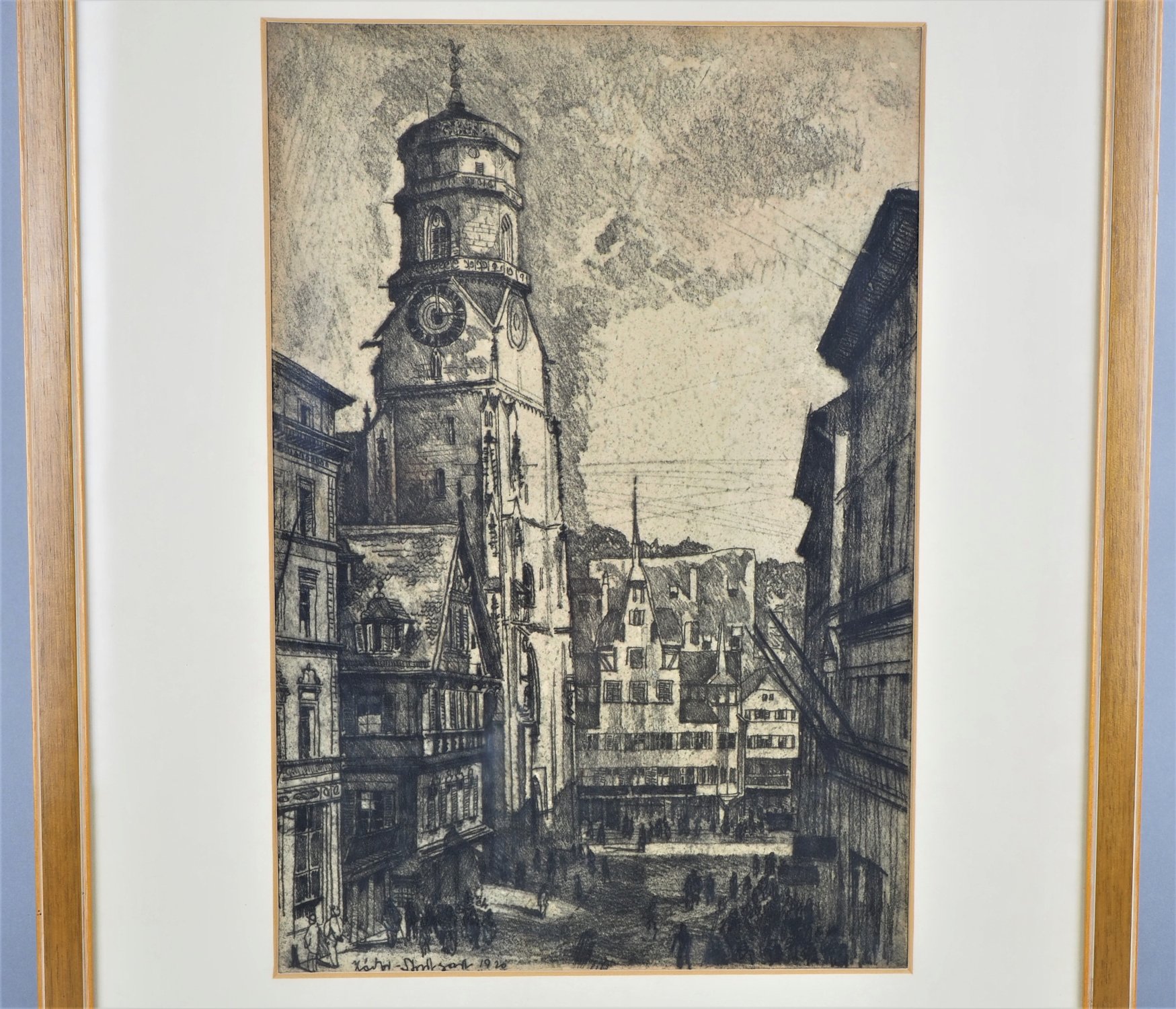 Etching, Stuttgart Collegiate Church, 1920.