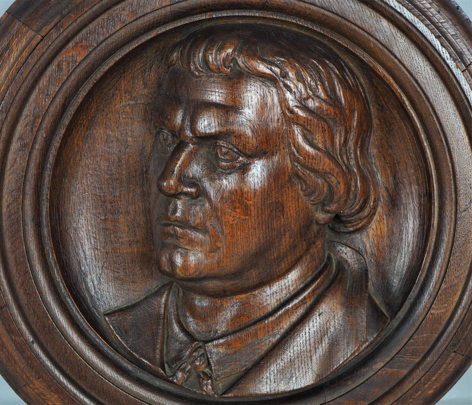 Large relief picture made of wood "Martin Luther", probably beginning of the 20th century. - Image 2 of 4