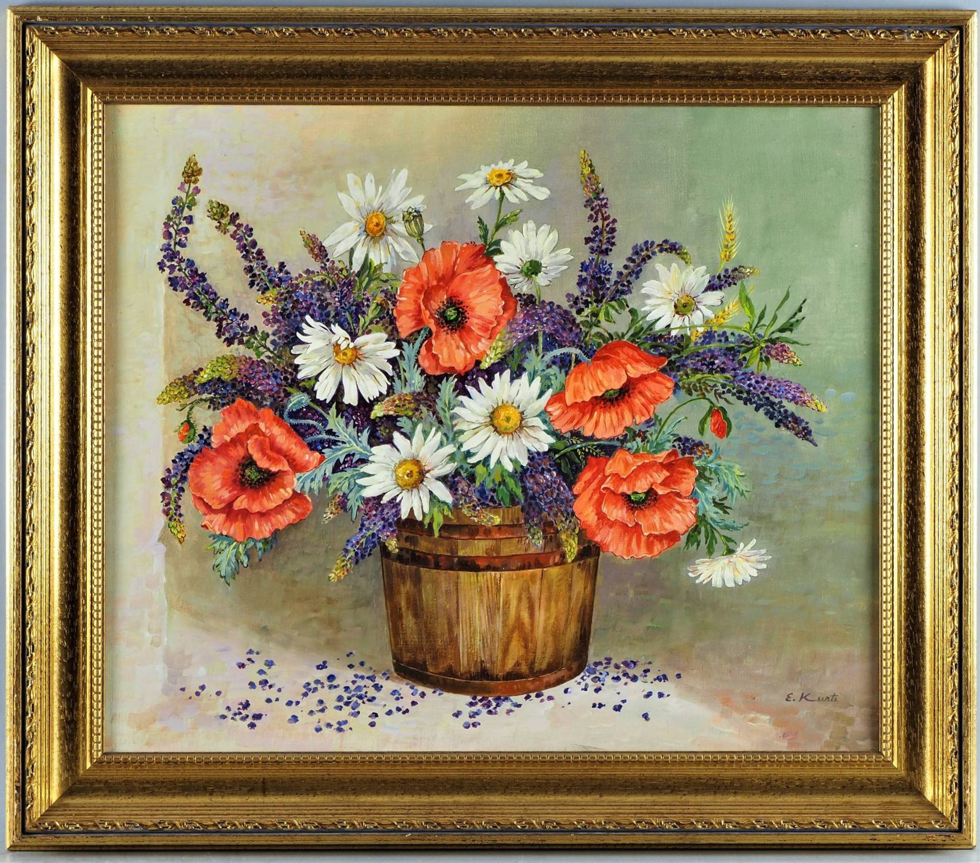 Eduard Kurti - Still life of flowers