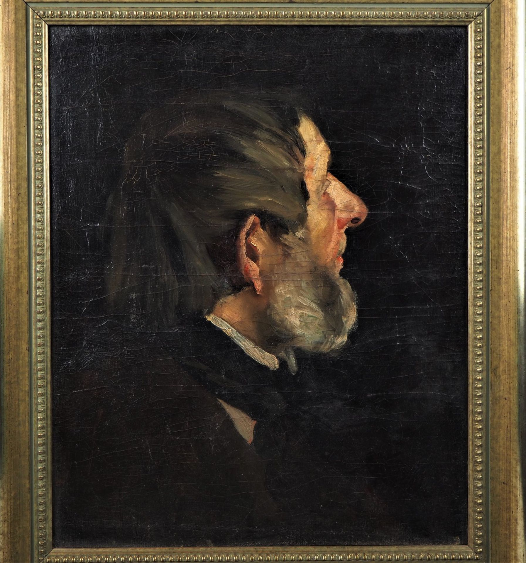 Wilhelm Leibl (1844-1900), Lost profile, 2nd half of the 19th century. - Image 2 of 5