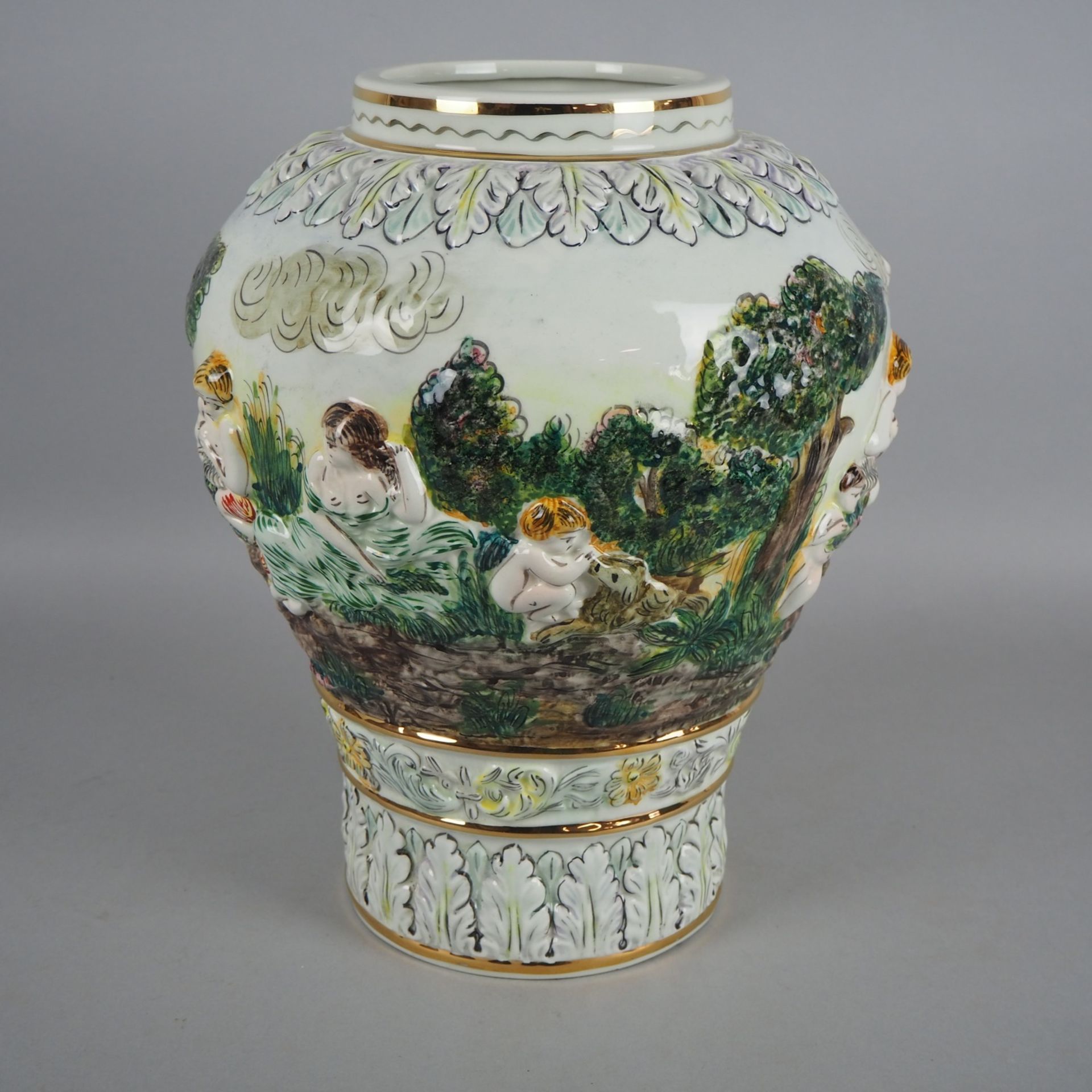 Capodimonte, large vase, 20th c. - Image 2 of 4