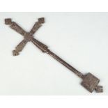 Äthiopien: Koptisches Handkreuz aus Eisen, 18./19. Jh.