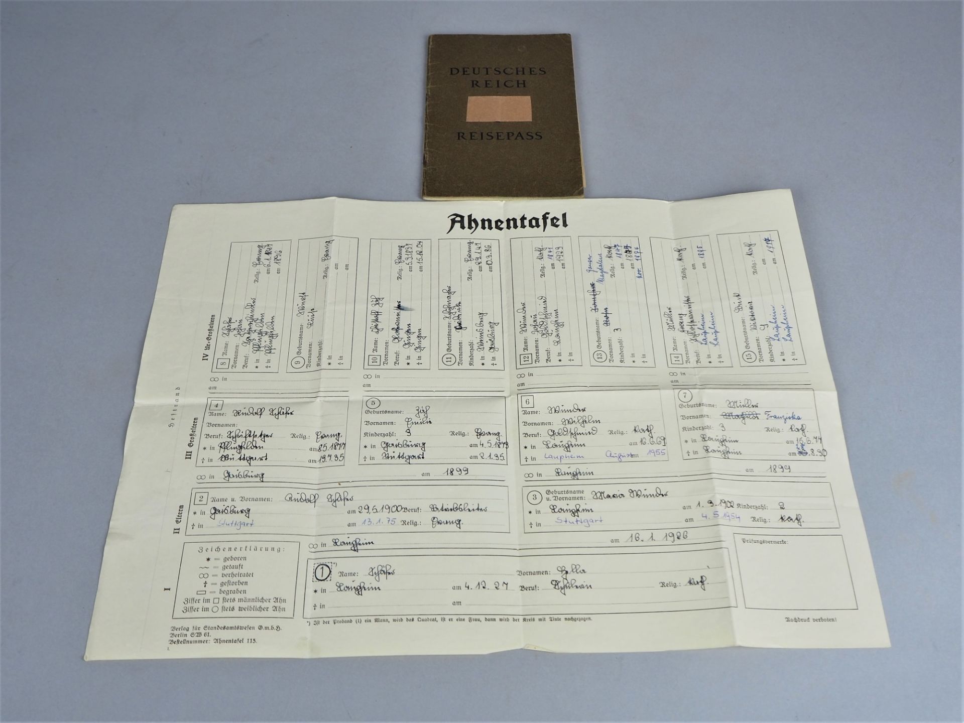 German Reich: mixed lot of identity cards & documents, belonging together - Image 5 of 8
