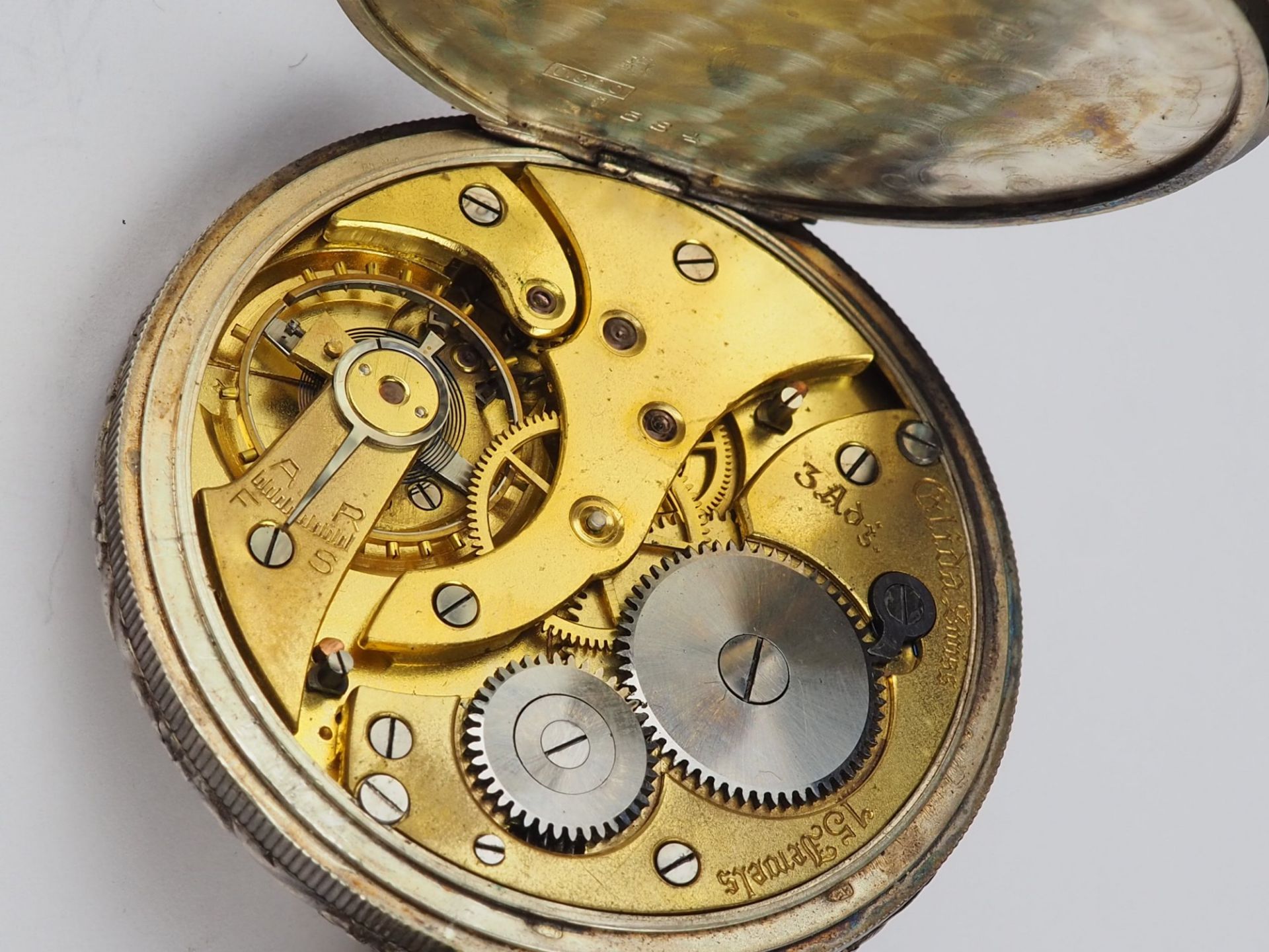 Swiss Lépine pocket watch by Elida, silver case, circa 1920. - Image 3 of 4