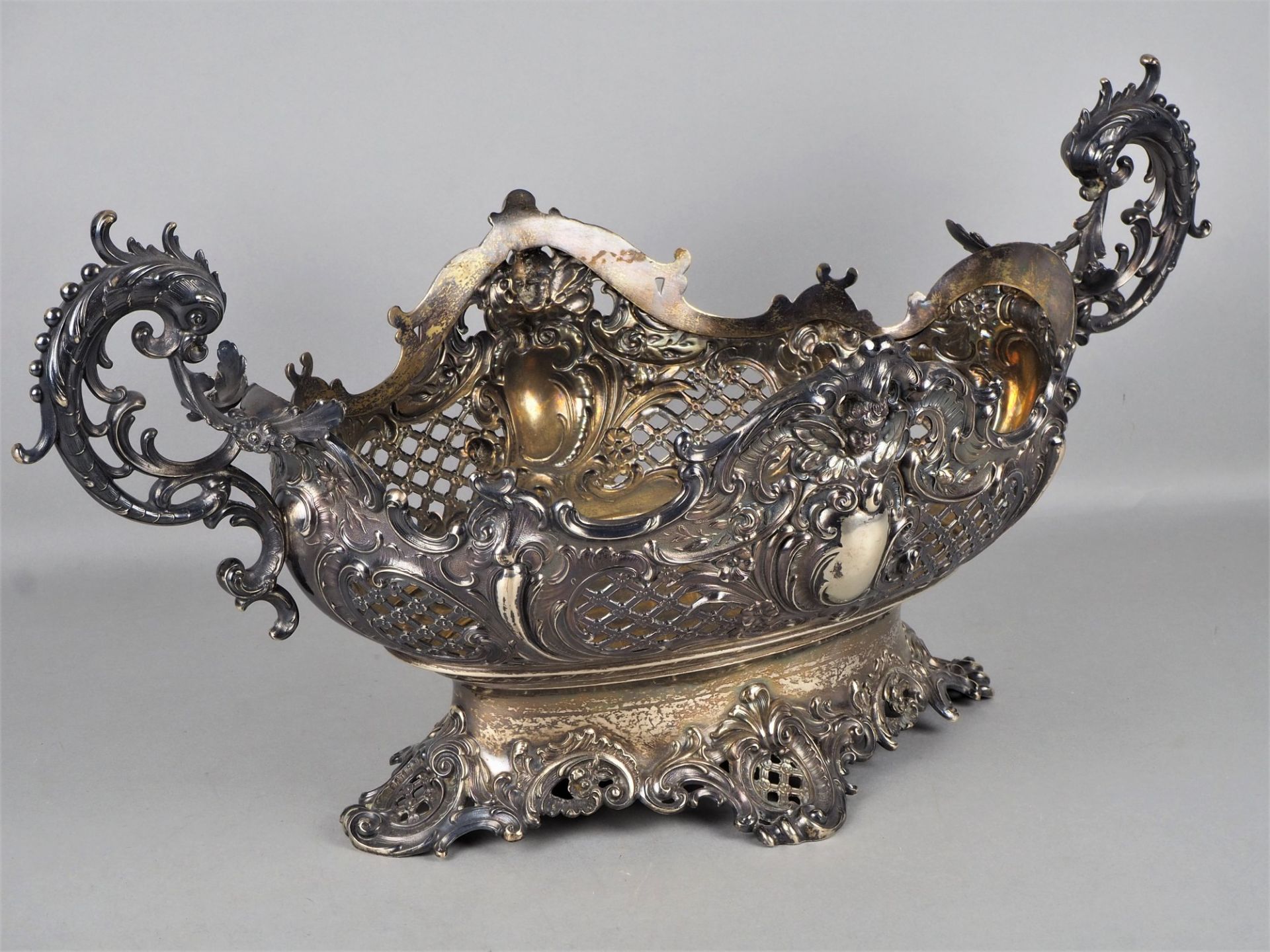 Bruckmann & Söhne, Large silver Jardiniere, Neo-Baroque circa 1880 - Image 3 of 6